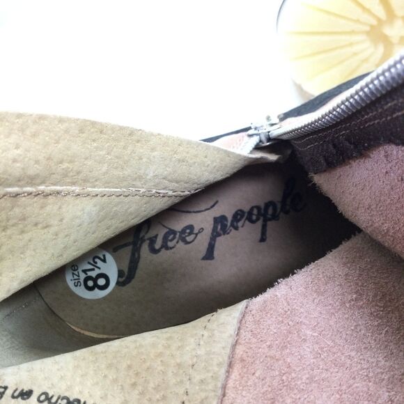 Free People Womens Jack Zip Ankle Boots V-shaped Cut Leather Tan Size US 8.5 - Picture 12 of 12